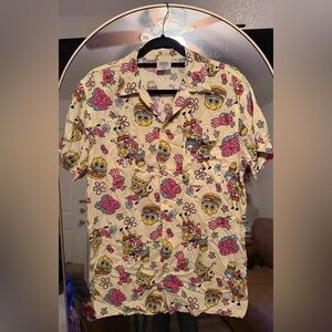 SpongeBob SquarePants Cream and Pink Graphic Shirt